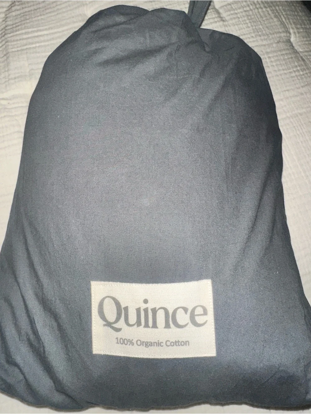 QUINCE 100% Organic Cotton Duvet Cover w/Shams Charcoal Gray King/CalKing - NWOT